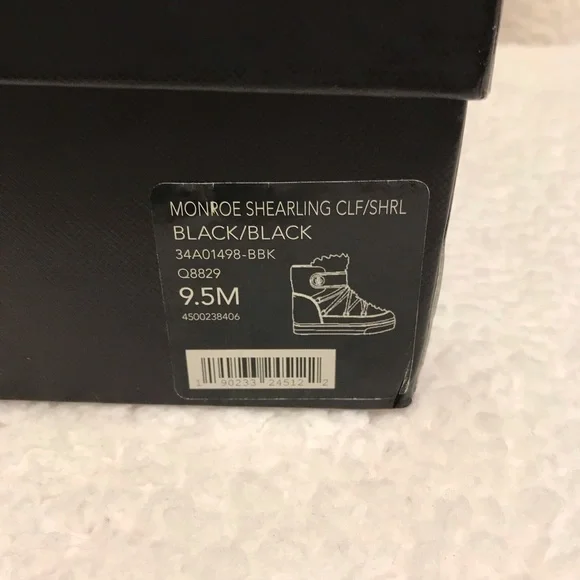 Coach Monroe Shearling Women’s Black Leather Boots Size 9.5B NIB - Picture 7 of 9